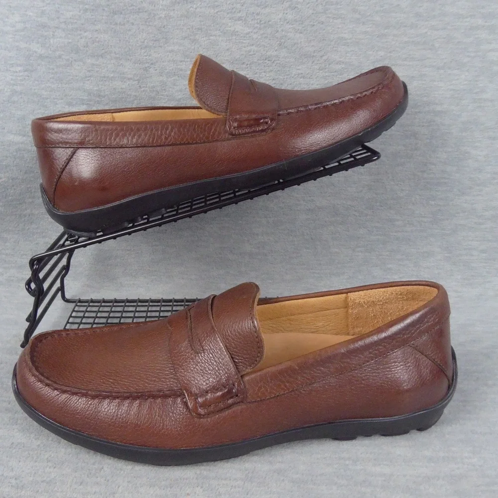 Samuel Hubbard Free Spirit Penny Loafers Mens 9.5W Brown Leather Shoes